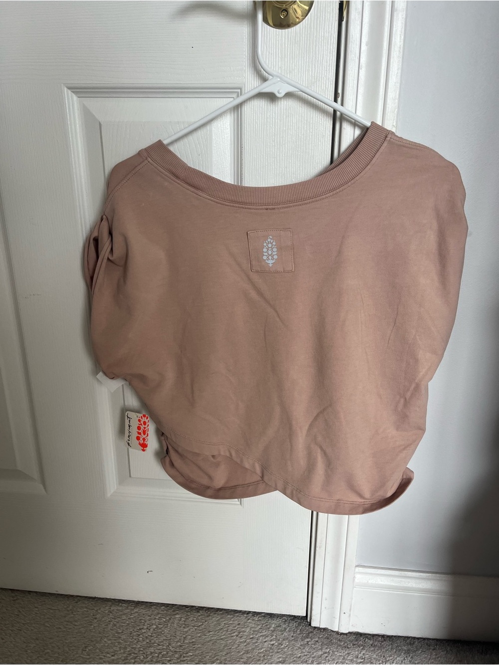 Free People Cropped Short Sleeve Top in Dusty Rose - Picture 2 of 5